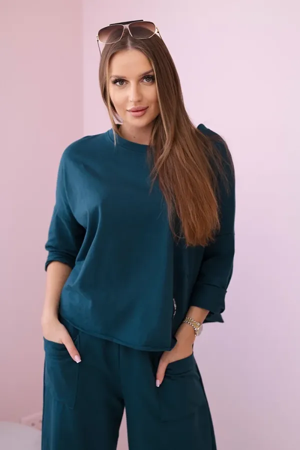 Kesi Włoski Kesi Włoski Cotton sweatshirt pants set nautical