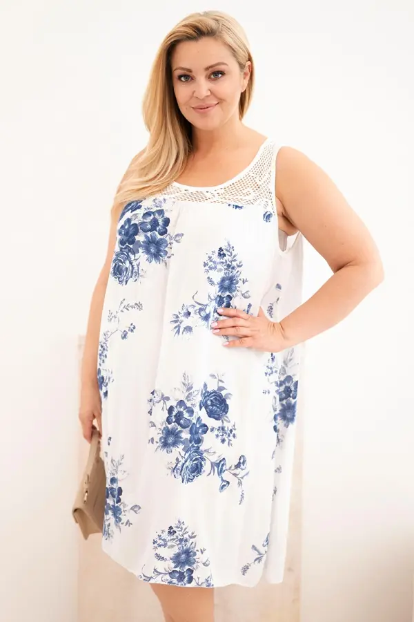 Kesi Włoski Kesi Włoski plus size haljina s čipkastim gornjim dijelom