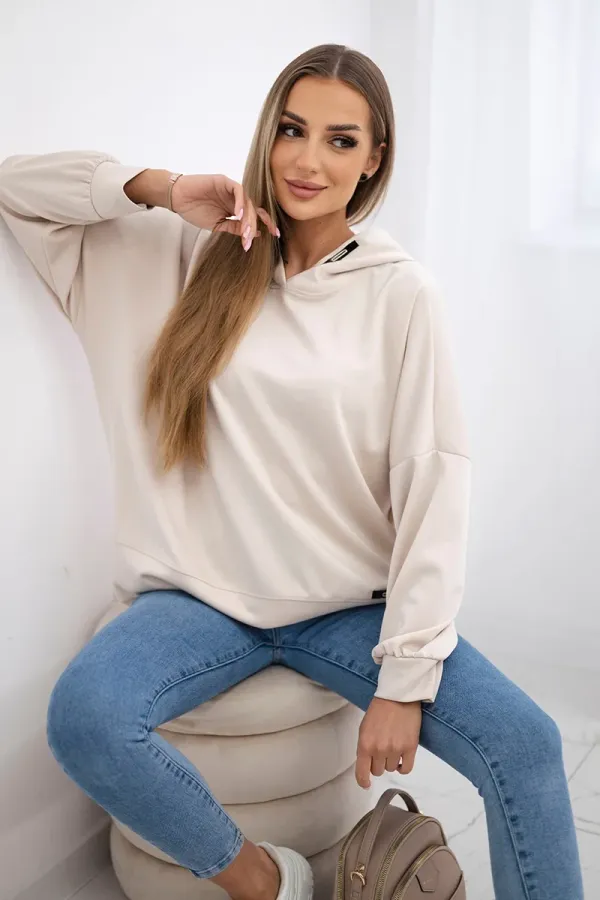 Kesi Włoski Kesi Włoski Viscose hoodie beige