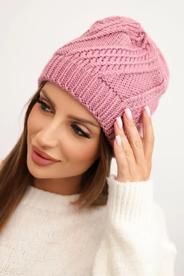 Kesi Kesi Women's winter wool cap K441 dark pink