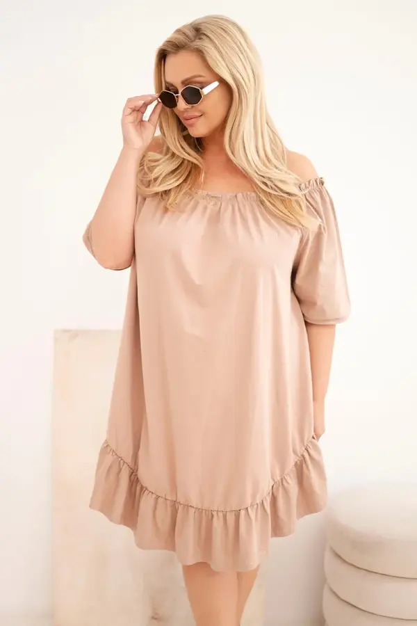 Kesi Kesi ženska plus size haljina s volanima