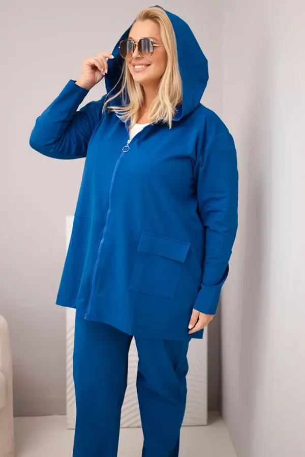 Kesi Kesi ženski komplet od plus size majice i hlača