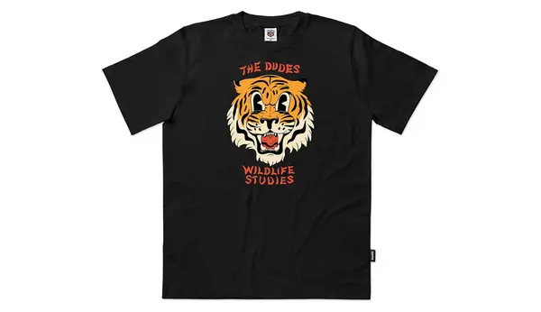 The Dudes Klasična majica kratkih rukava The Dudes Wildlife Studies - crna