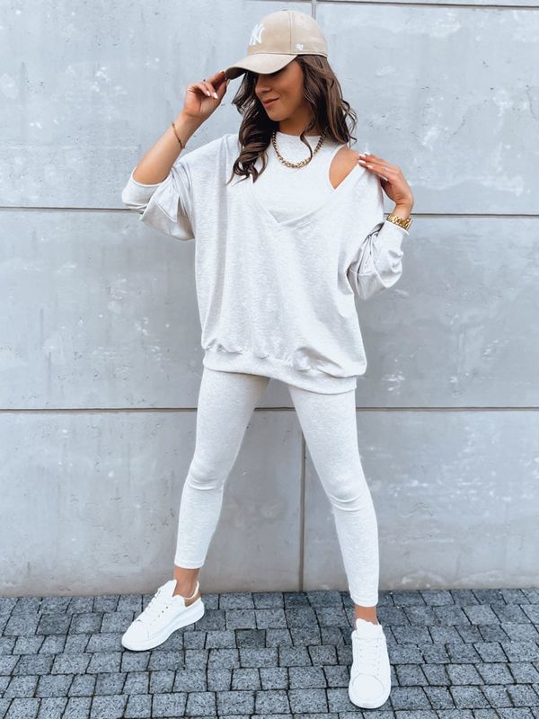 DStreet Komplet 3 częściowy damski ASTRAL ATTIRE janosbeżowy Dstreet