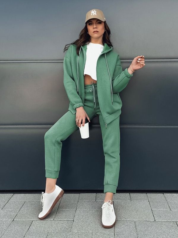 DStreet Komplet damski dresowy AMILIA PREMIUM zielony Dstreet