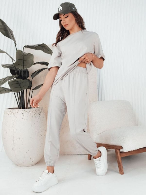 DStreet Komplet damski dresowy RIZNA szary Dstreet