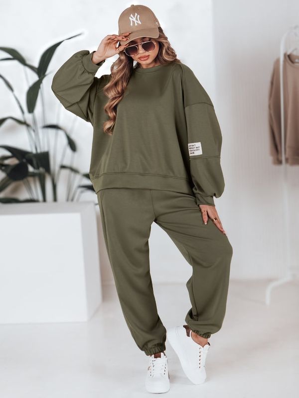 DStreet Komplet dresowy damski one size oversizowy DRESIS oliwkowy Dstreet