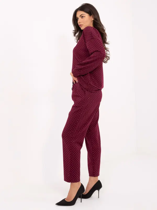 RUE PARIS Komplet-IT-KMPL-21718.27P-burgundy