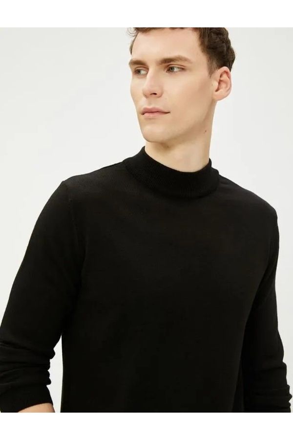 Koton Koton Acrylic Knitwear Sweater Half Turtleneck