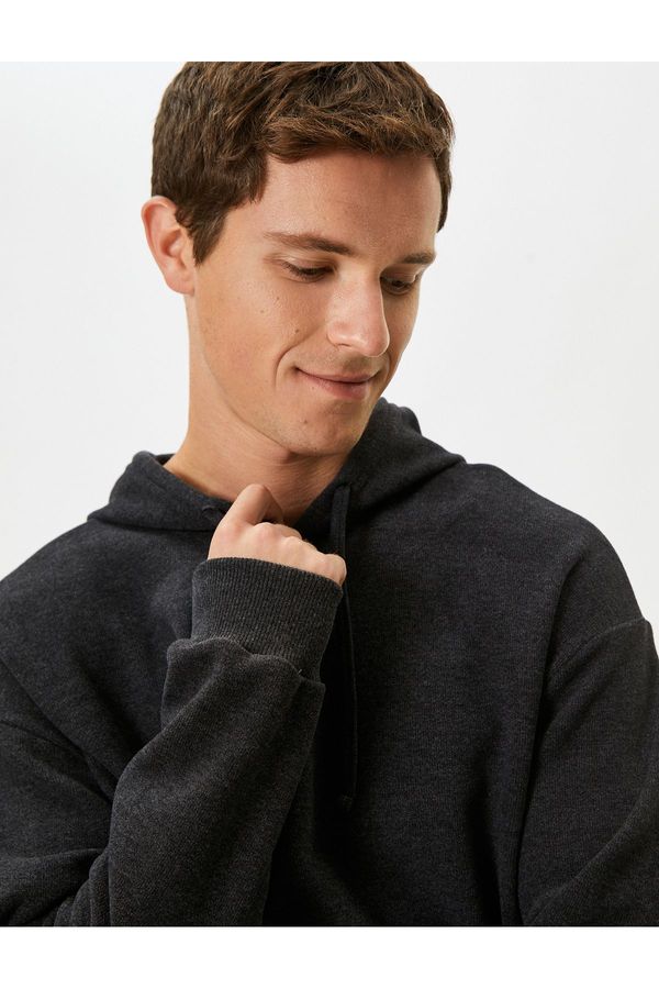 Koton Koton Basic Hoodie Kangaroo Casual Fit Long Sleeve with Pocket