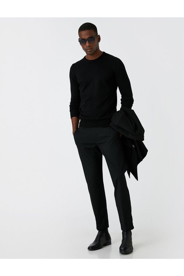 Koton Koton Basic pletenina džemper Vrat posade