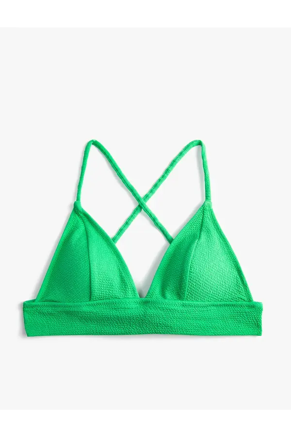 Koton Koton bikini vrhovi Bralette crossovers pokrivena tekstura