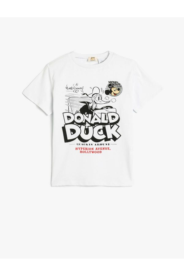 Koton Koton Donald Duck T-Shirt Licensed Short Sleeve Crew Neck Cotton