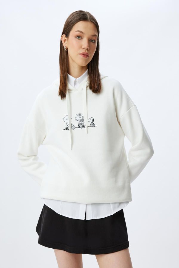 Koton Koton Ecru Women's Sweatshirt