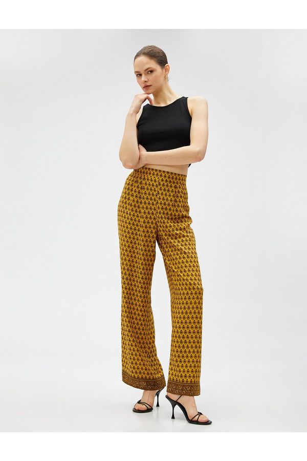 Koton Koton etnički uzorak široke hlače za noge