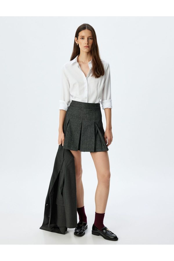 Koton Koton High Waist Mini Pleated Skirt