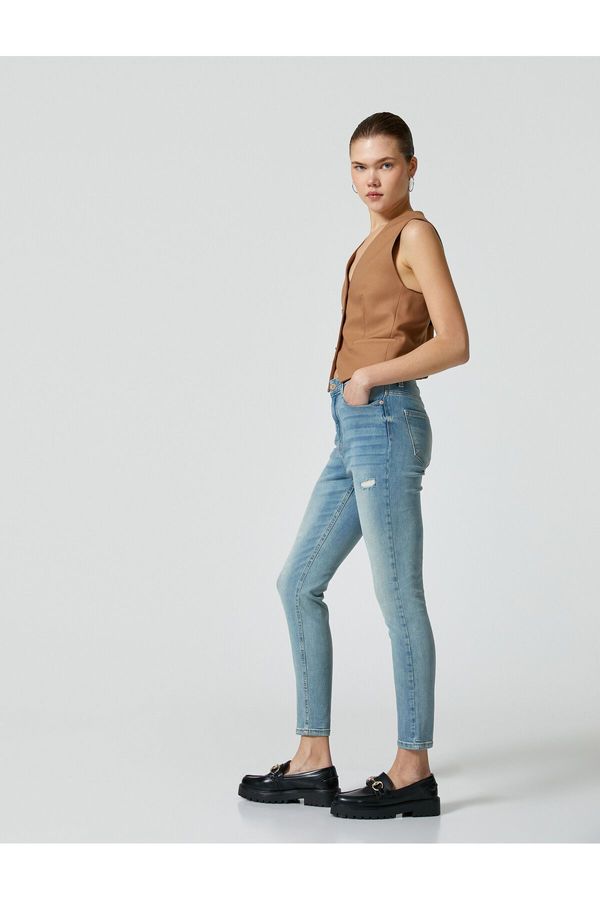 Koton Koton High Waist Skinny Jeans Pocket Cotton - Carmen Jean