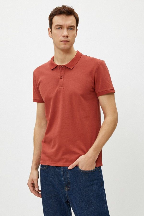 Koton Koton Men's Polo Neck T-Shirt Basic Short Sleeve Cotton