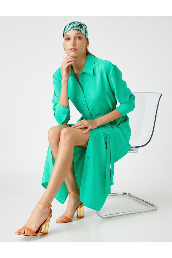 Koton Koton midi dužina košulja haljina modalna mješavina