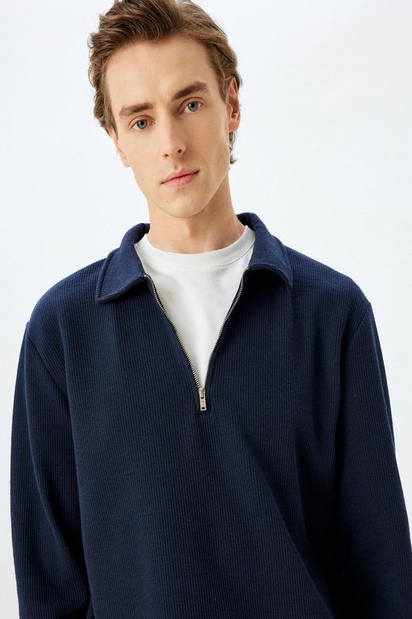 Koton Koton Navy Blue Men's Sweatshirt