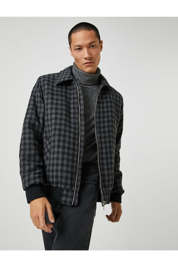 Koton Koton Pilot Jakna Klasični ovratnik s patentnim zatvaračem, džep detaljan.