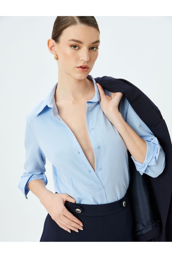 Koton Koton Regular Fit Long Sleeve Basic Shirt