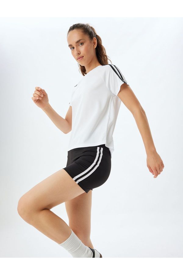 Koton Koton Sports T-Shirt, Crew Neck, Short Sleeve, Loose Fit
