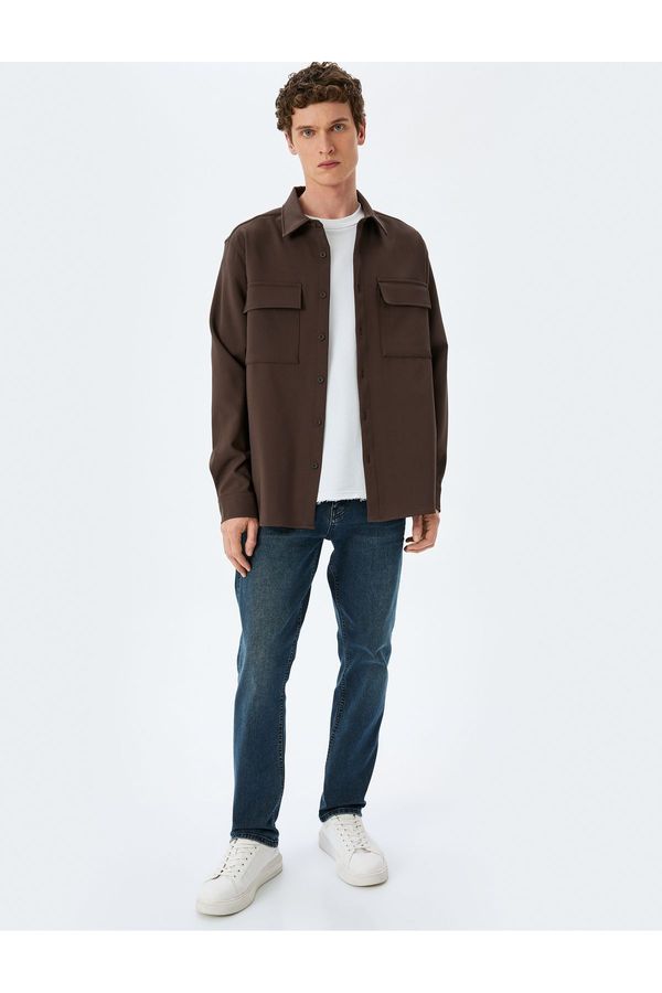 Koton Koton Straight Fit Pocket Detailed Cotton Jeans