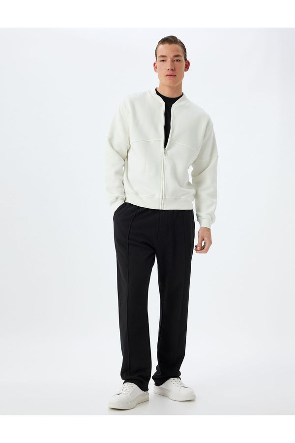 Koton Koton Sweatpants with Waist Tie and Pocket Stitching Detail, Cotton