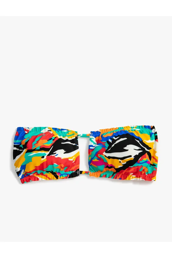 Koton Koton tanke trake bikini top s rtom detaljnim uzorkom