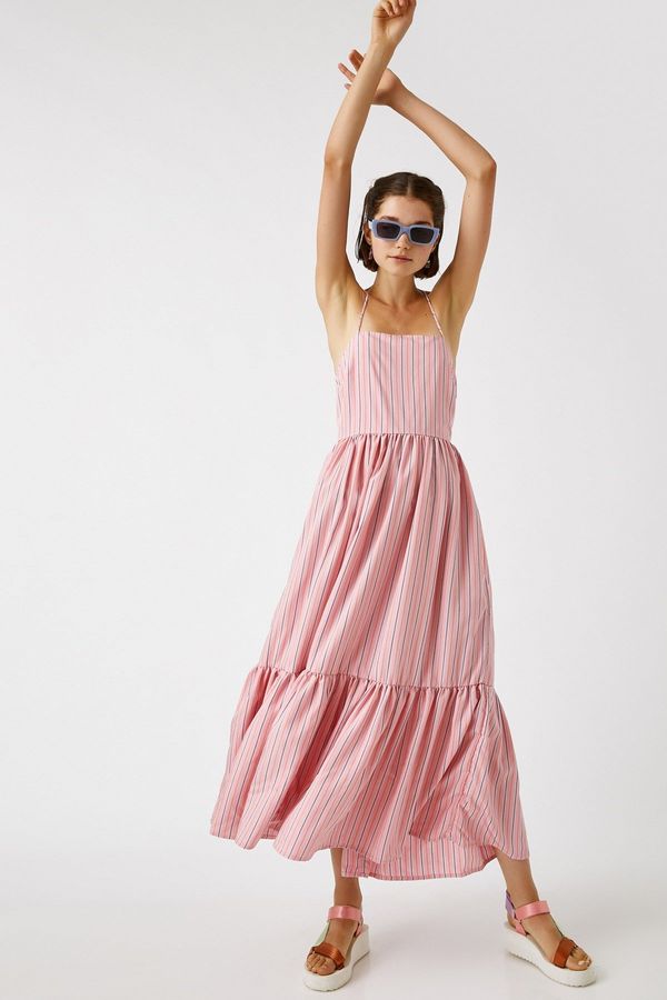 Koton Koton tanke trake haljina duge prugaste volane