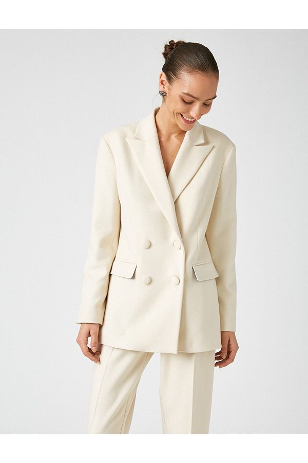 Koton Koton Women's Ecru Coat