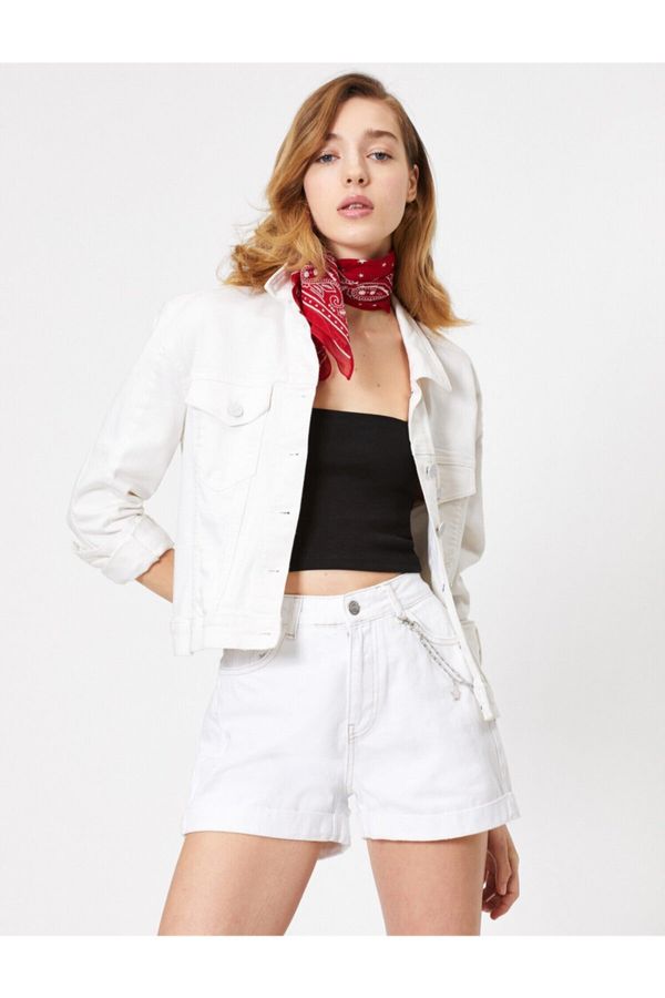 Koton Koton Women's White Shorts & Bermuda