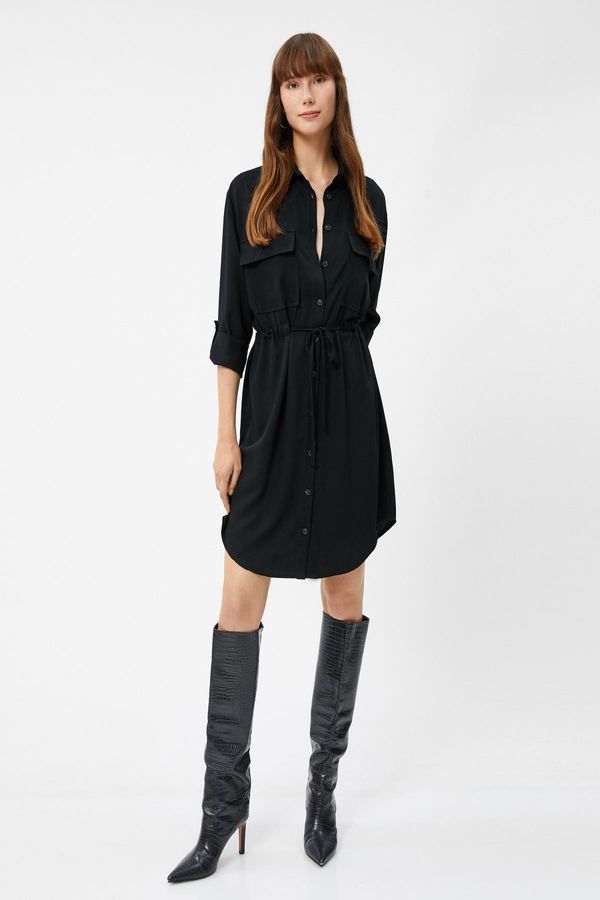 Koton Koton ženska crna haljina