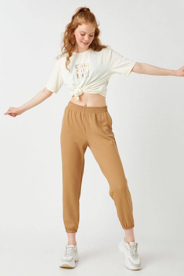 Koton Koton ženske smeđe trenirke