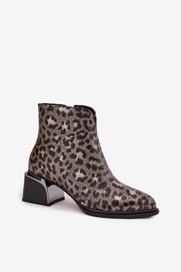D&A Kožne gležnjače s leopard printom