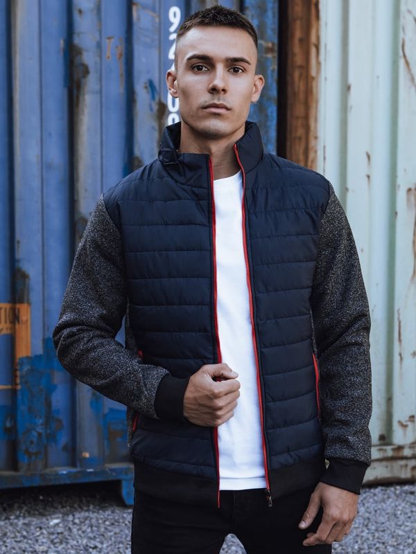 DStreet Kurtka męska przejściowa pikowana granatowa Dstreet