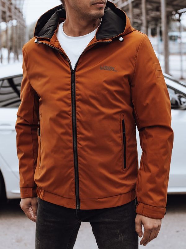 DStreet Kurtka męska przejściowa z kapturem kamelowa Dstreet