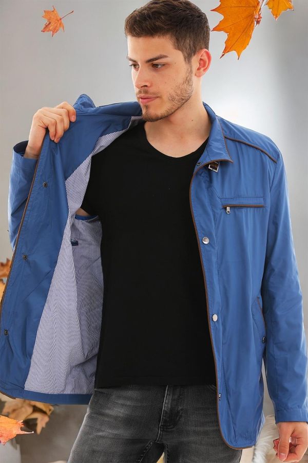 dewberry L3400 DEWBERRY COAT-PLAIN INDIGO