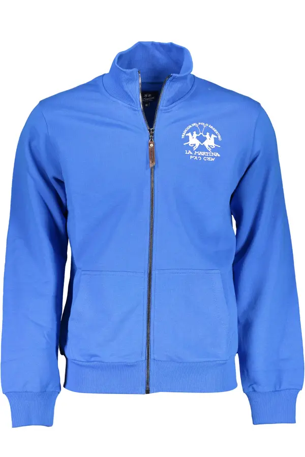 La Martina LA MARTINA MEN'S BLUE ZIP-UP SWEATSHIRT