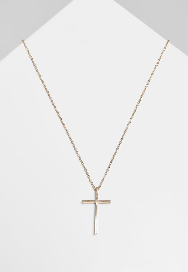 Urban Classics Accessoires Large Gold Basic Cross Necklace
