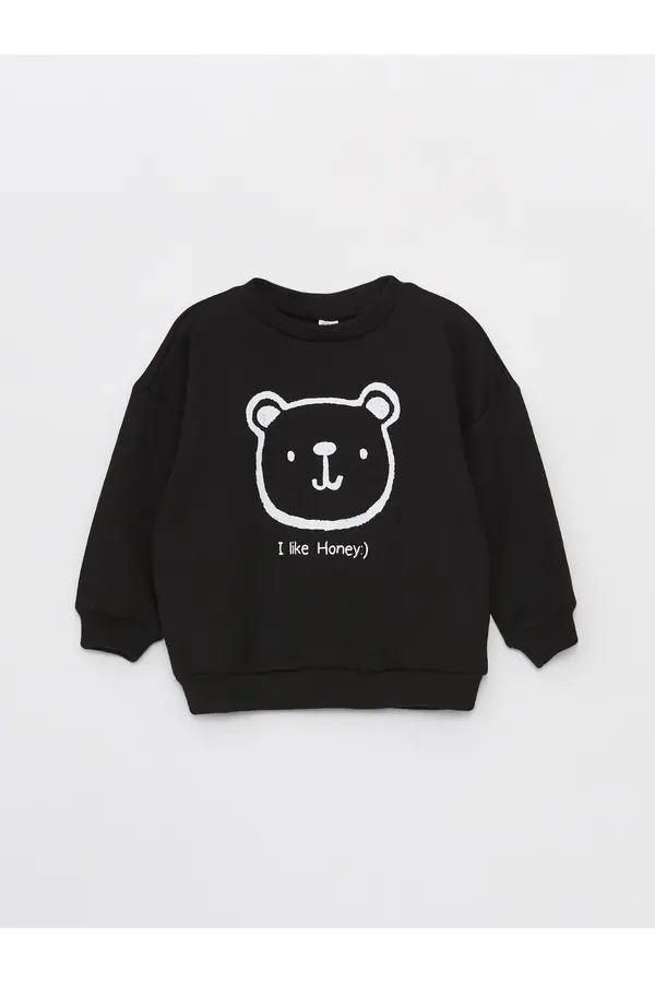 LC Waikiki LC Waikiki Crew Neck Long Sleeve Printed Baby Boy Sweatshirt