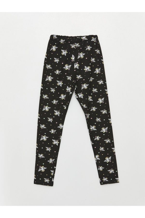 LC Waikiki LC Waikiki Printed Girls' Long Tights with Elastic Waist
