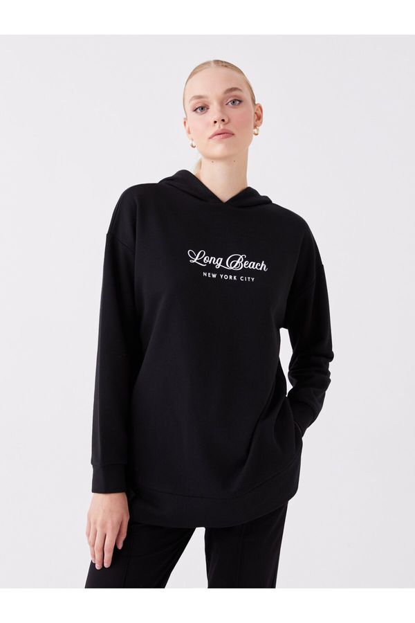 LC Waikiki LC Waikiki Printed Long Sleeve Oversize Women's Hoodie