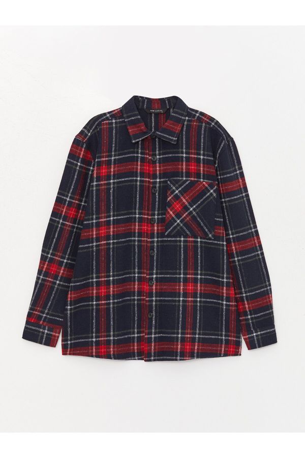 LC Waikiki LC Waikiki Udobna karirana muška jakna košulje s dugim rukavima.