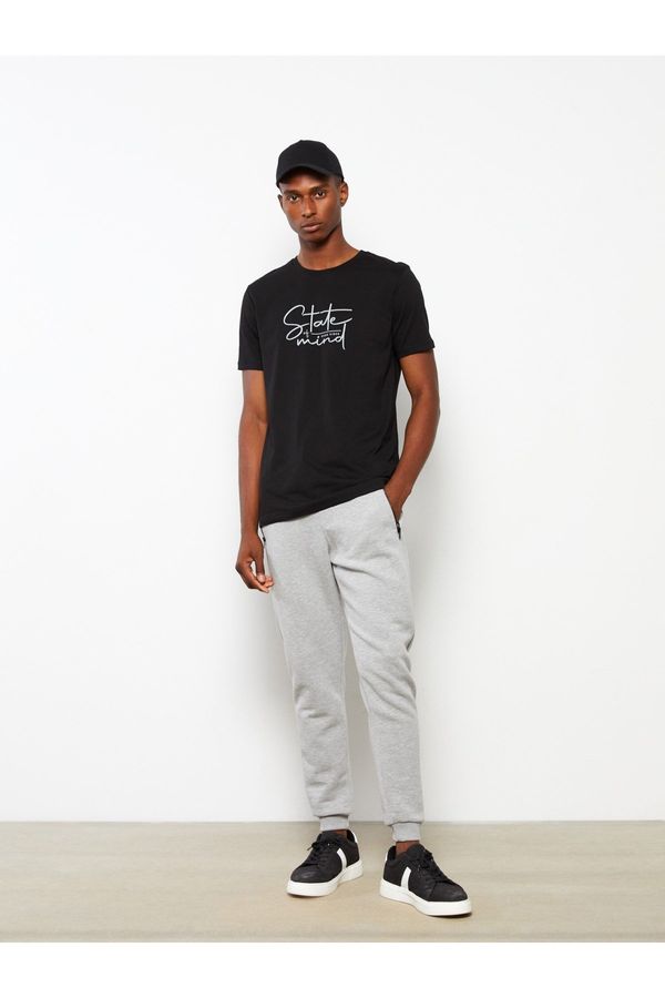 LC Waikiki LC Waikiki vrat posade kratkih rukava s printom češljane češljane muške majice.