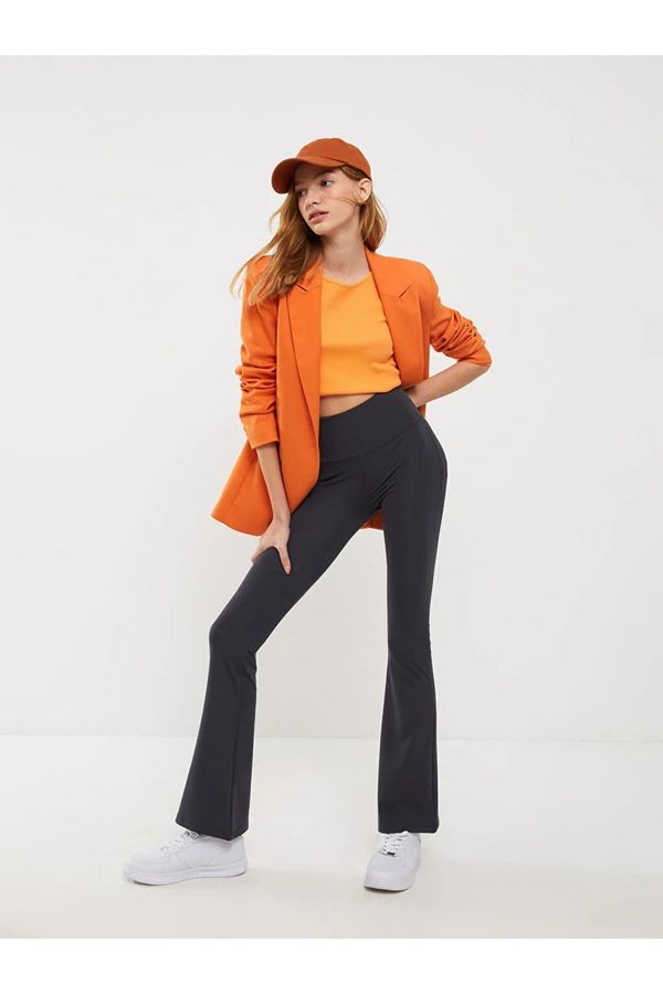 LC Waikiki LC Waikiki Ženske ravne elastične hlače za tajice u struku