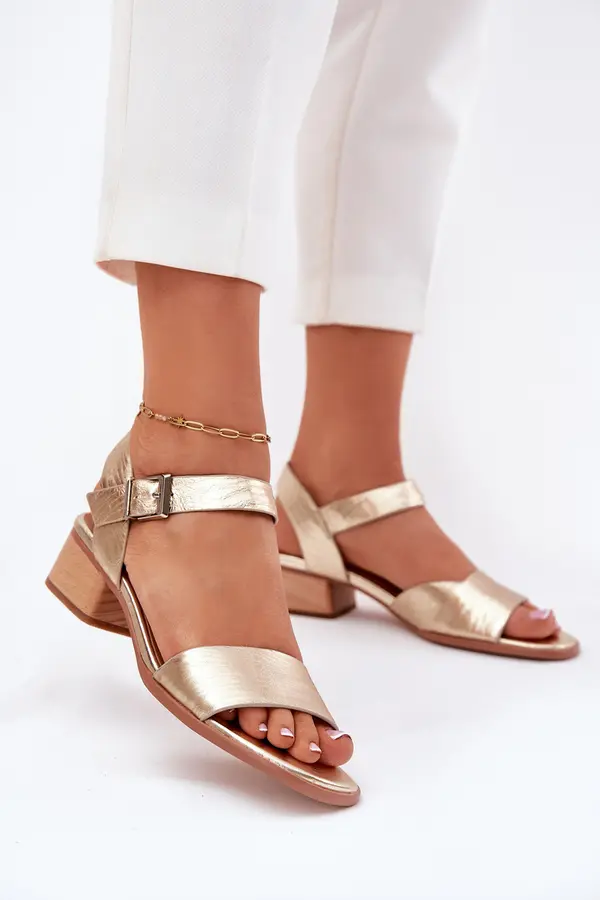 Maciejka Leather Ladies Sandals With Heel Maciejka