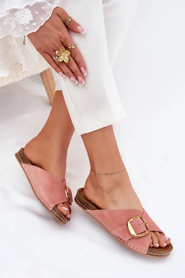 Maciejka Leather Sandals With Golden Buckle Maciejka