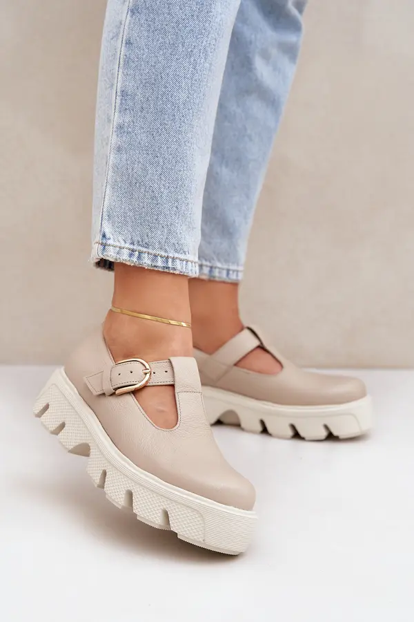 Zazoo Leather Shoes With Buckle Zazoo